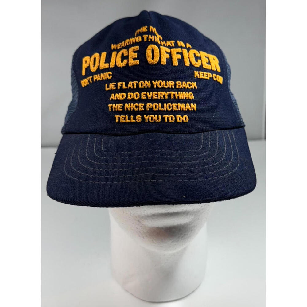 Trucker Cap Snapback Humorous "The Man Wearing This Hat is a Police Officer"